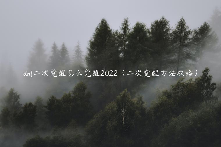 dnf二次觉醒怎么觉醒2022（二次觉醒方法攻略）