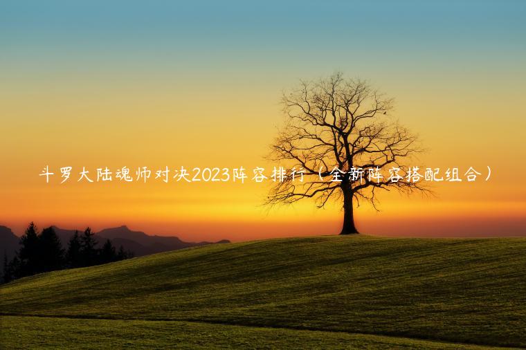 斗罗大陆魂师对决2023阵容排行（全新阵容搭配组合）