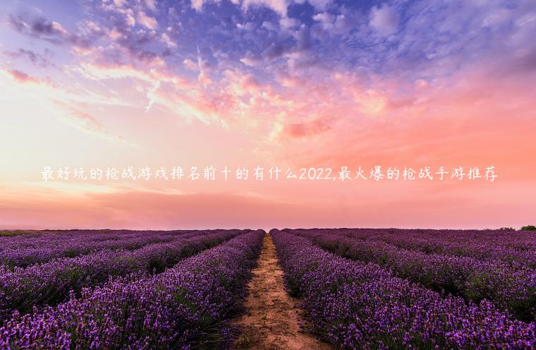 最好玩的枪战游戏排名前十的有什么2022,最火爆的枪战手游推荐