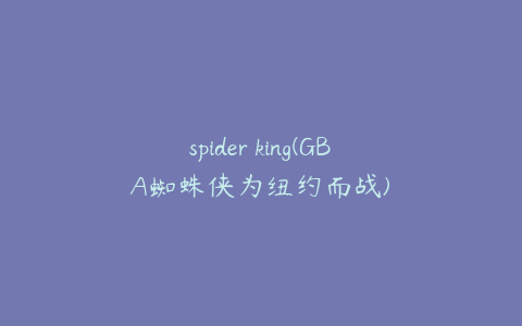 spider king(GBA蜘蛛侠为纽约而战)